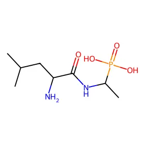 Phosphonic acid, (1-((2-amino-4-methyl-1-oxopentyl)amino)ethyl)- structure