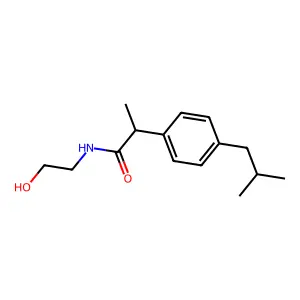N-(2-Hydroxyethyl)-alpha-methyl-4-(2-methylpropyl)benzeneacetamide structure