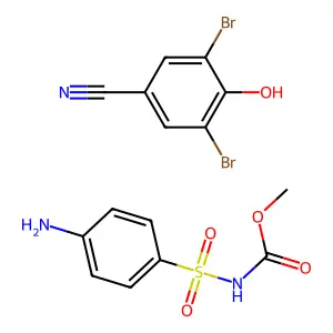 Bromoxynil, mixt. with asulam structure