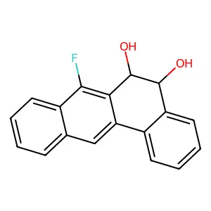 Benz(a)anthracene-5,6-diol, 7-fluoro-5,6-dihydro-, trans- structure