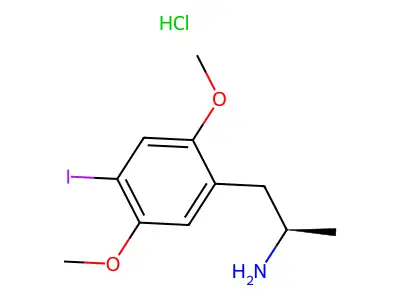 (+-)-2,5-Dimethoxy-4-iodoamphetamine hydrochloride structure