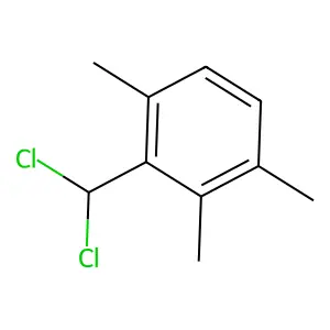 Benzene, (dichloromethyl)-1,2,4-trimethyl- structure