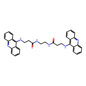 Propanamide, N,N'-1,2-ethanediylbis(3-(9-acridinylamino)- structure