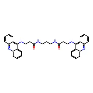 Propanamide, N,N'-1,3-propanediylbis(3-(9-acridinylamino)- structure