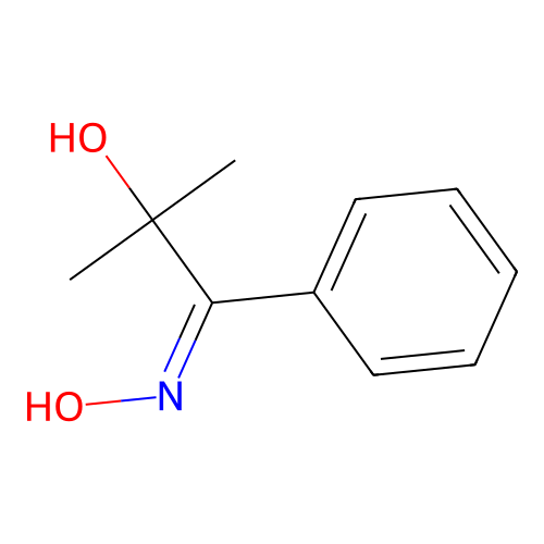 1-Hydroxyimino-2-methyl-1-phenylpropan-2-ol structure