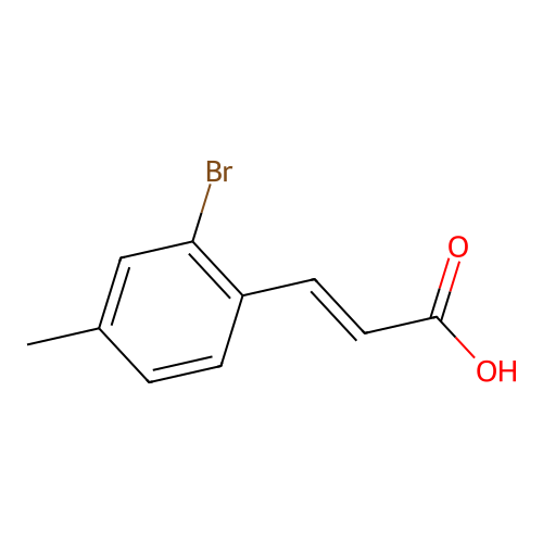 (2E)-3-(2-bromo-4-methylphenyl)acrylic acid structure