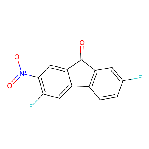 3,7-Difluoro-2-nitro-9H-fluoren-9-one structure