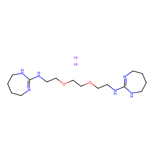 1H-1,3-Diazepin-2-amine, N,N'-(1,2-ethanediylbis(oxy-2,1-ethanediyl)bis(4,5,6,7-tetrahydro-, dihydriodide structure