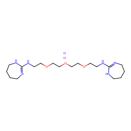 1H-1,3-Diazepin-2-amine, N,N'-(oxybis(2,1-ethanediyloxy-2,1-ethanediyl))bis(4,5,6,7-tetrahydro-, dihydriodide structure
