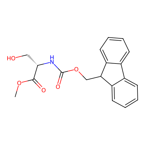 (S)-Methyl 2-((((9H-fluoren-9-yl)methoxy)carbonyl)amino)-3-hydroxypropanoate structure