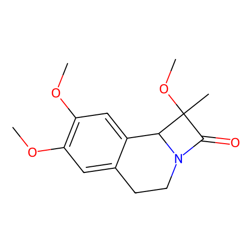 1,7,8-trimethoxy-1-methyl-5,9b-dihydro-4H-azeto[2,1-a]isoquinolin-2-one structure