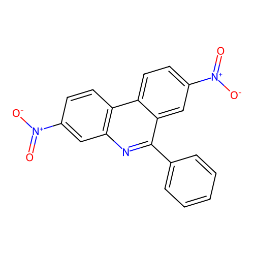 3,8-Dinitro-6-phenylphenanthridine structure