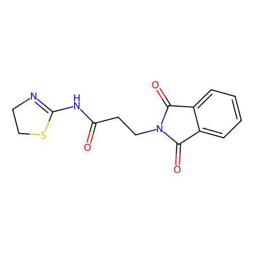 N-(4,5-Dihydrothiazol-2-yl)-3-(1,3-dioxoisoindolin-2-yl)propanamide structure