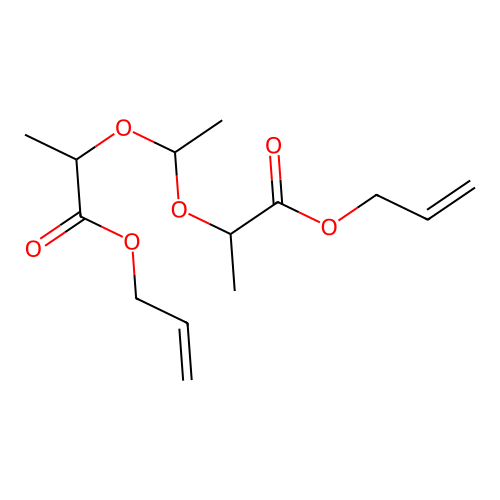 Diprop-2-en-1-yl 2,2'-[ethane-1,1-diylbis(oxy)]dipropanoate structure