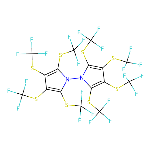 1-[2,3,4,5-tetrakis(trifluoromethylsulfanyl)pyrrol-1-yl]-2,3,4,5-tetrakis(trifluoromethylsulfanyl)pyrrole structure