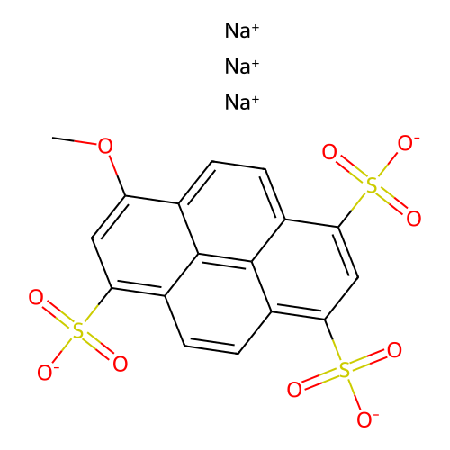 8-Methoxypyrene-1,3,6-trisulfonic acid trisodium salt structure