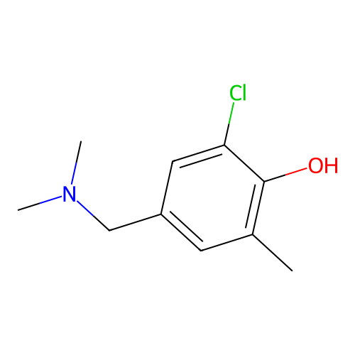 2,4-Xylenol, 6-chloro-alpha(sup 4)-(dimethylamino)- structure