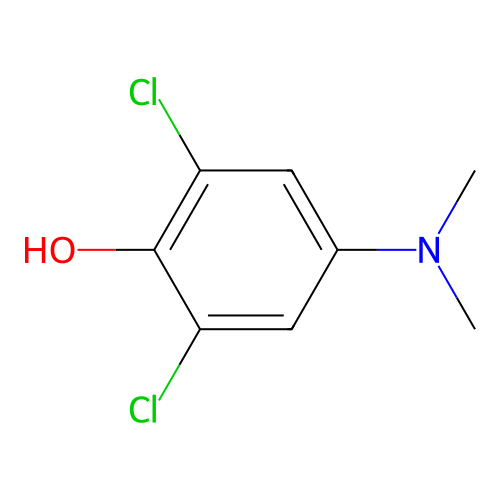 2,6-Dichloro-4-dimethylaminophenol structure