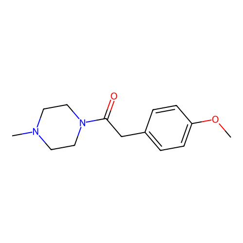 1-[(4-Methoxyphenyl)acetyl]-4-methylpiperazine structure