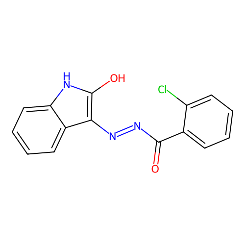 3-(2-Chlorobenzoylhydrazidyl)-2-oxoindoline structure