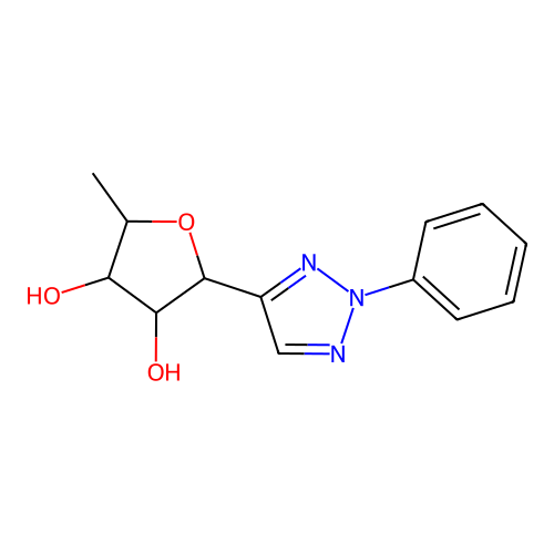 2-Methyl-5-(2-phenyltriazol-4-yl)oxolane-3,4-diol structure