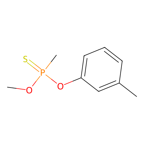 O-Methyl O-(3-methylphenyl) methylphosphonothioate structure