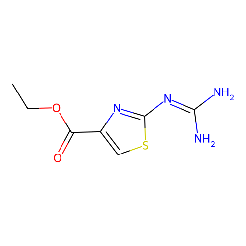 Ethyl 2-carbamimidamido-1,3-thiazole-4-carboxylate structure