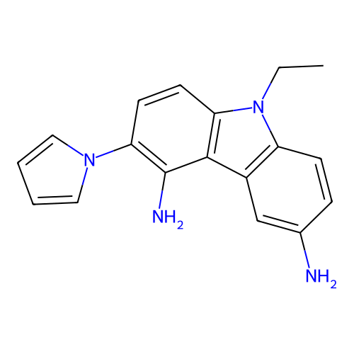 9-乙基-6-吡咯-1-基咔唑-3,5-二胺 structure
