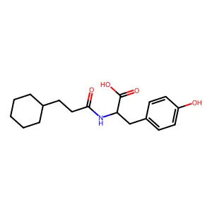 N(beta)-cyclohexylpropionyltyrosine structure