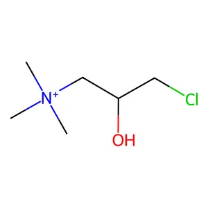 3-chloro-2-hydroxy-N,N,N-trimethylpropan-1-aminium structure