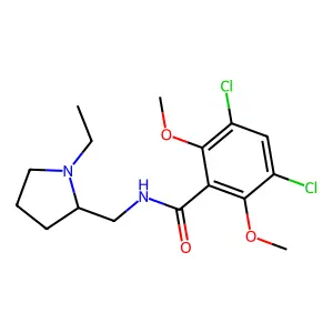 Benzamide, 3,5-dichloro-2,6-dimethoxy-N-(1-ethyl-2-pyrrolidinylmethyl)- structure