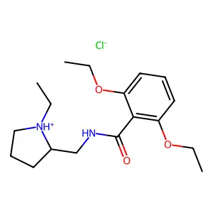 Benzamide, 2,6-diethoxy-N-(1-ethyl-2-pyrrolidinylmethyl)-, monohydrochloride structure