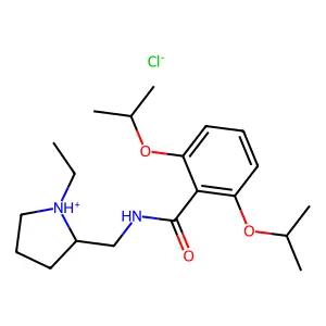 Benzamide, 2,6-diisopropoxy-N-(1-ethyl-2-pyrrolidinylmethyl)-, monohydrochloride structure