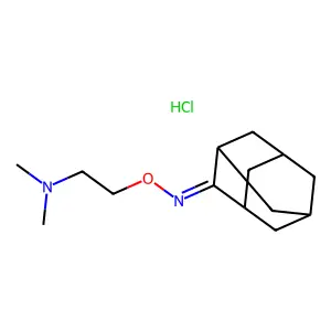 2-(2-adamantylideneamino)oxy-N,N-dimethylethanamine;hydrochloride structure