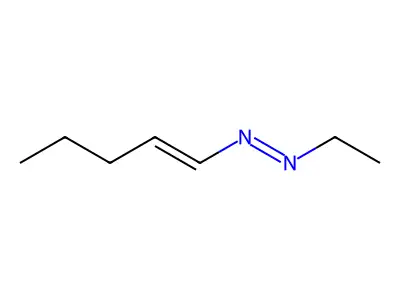 Ethyl(pent-1-enyl)diazene structure