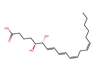 5,6-二羟基二十碳-7,9,11,14-四烯酸 structure
