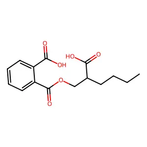 1,2-Benzenedicarboxylic acid, mono(2-carboxyhexyl) ester structure