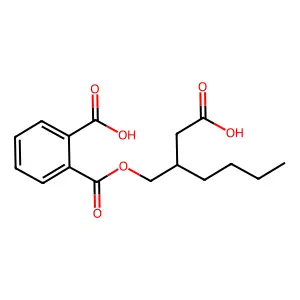 Mono(2-(carboxymethyl)hexyl) phthalate structure