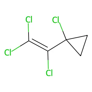 Cyclopropane, 1-chloro-1-(trichloroethenyl)- structure