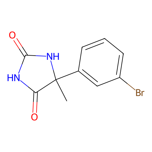 5-(3-Bromophenyl)-5-methylimidazolidine-2,4-dione structure