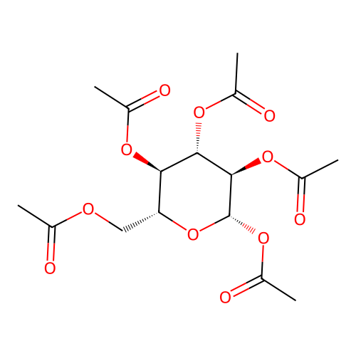 β-D-葡萄糖五乙酸酯 structure