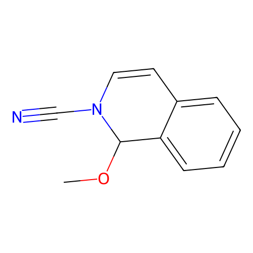 1-methoxy-1H-isoquinoline-2-carbonitrile structure