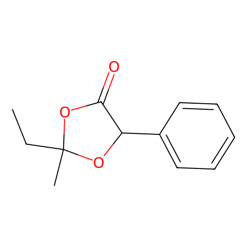 2-Ethyl-2-methyl-5-phenyl-1,3-dioxolan-4-one structure