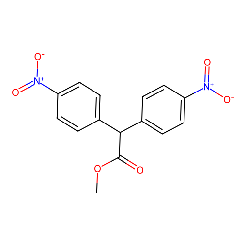 bis-(4-Nitrophenyl)acetic acid, methyl ester structure