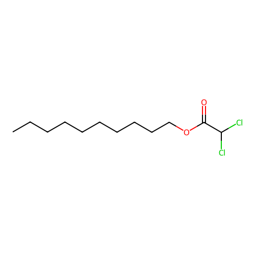 Decyl dichloroacetate structure