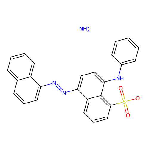 Ammonium 5-(1-naphthylazo)-8-(phenylamino)naphthalenesulphonate structure