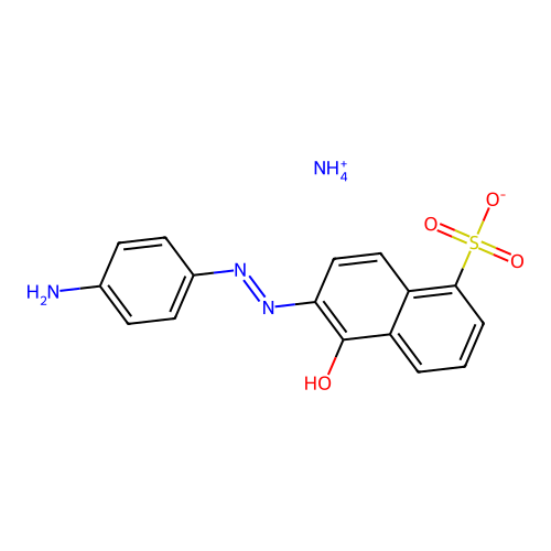 Ammonium 6-((4-aminophenyl)azo)-5-hydroxynaphthalene-1-sulphonate structure