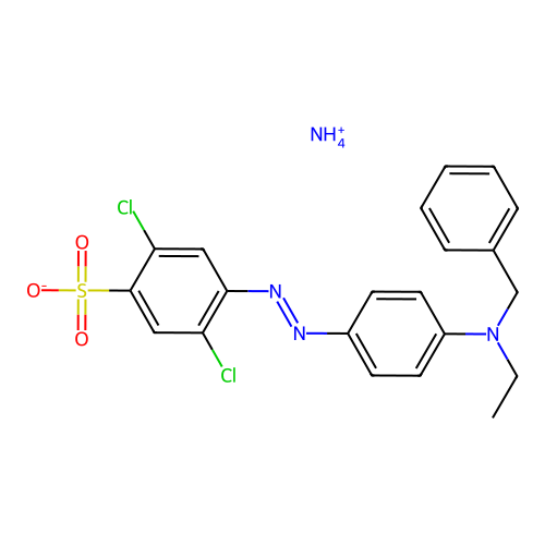 Azanium 4-[[4-[benzyl(ethyl)amino]phenyl]diazenyl]-2,5-dichlorobenzenesulfonate structure