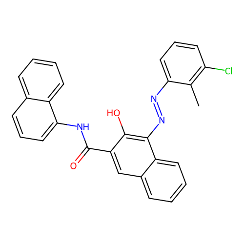 4-((3-Chloro-2-methylphenyl)azo)-3-hydroxy-N-1-naphthylnaphthalene-2-carboxamide structure