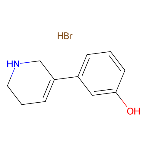 Phenol, 3-(1,2,5,6-tetrahydro-3-pyridinyl)-, hydrobromide structure